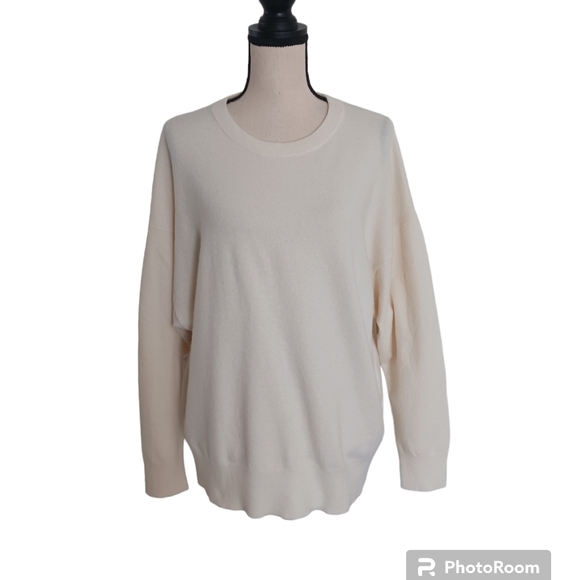 Jenni Kayne Wool Cashmere Blend Oversized Crewneck Sweater - Picture 3 of 14